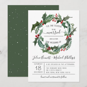 C'Est La Saison Faire-part de mariage de Noël