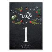 c'est la saison hiver table de mariage carte numér (Dos)