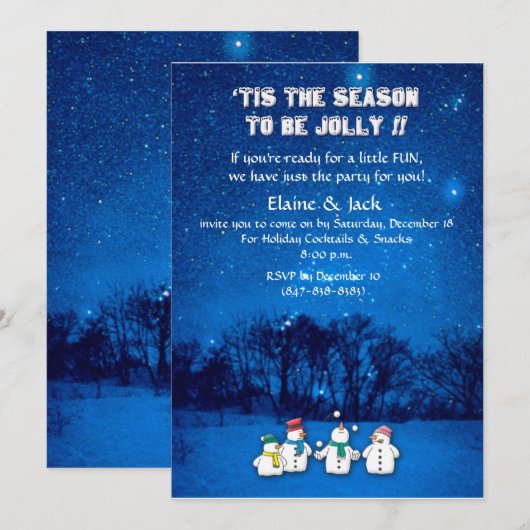 'C'est la saison - Invitation de Noël (Devant / Derrière)