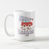 C'est la saison Joyeux Noël Boire du café Mug (Gauche)
