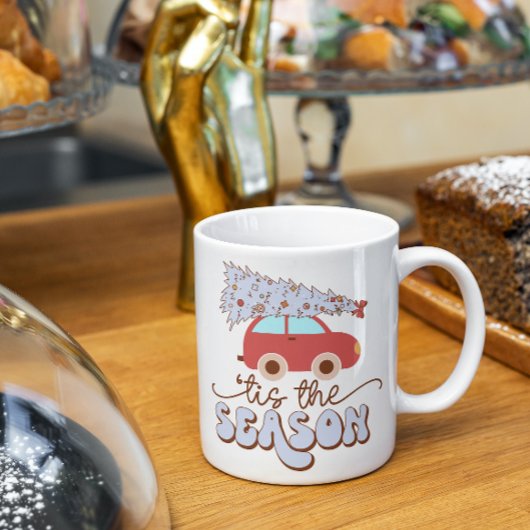C'est la saison Joyeux Noël Boire du café Mug