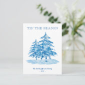 C'est la saison Painterly Christmas Tree carte pos (Debout devant)