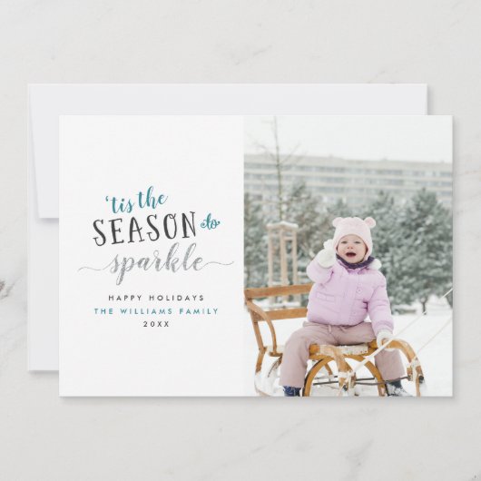 'C'est la saison pour étinceler les cartes de Noël (Devant)