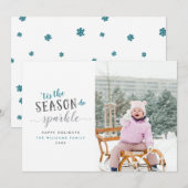 'C'est la saison pour étinceler les cartes de Noël (Devant / Derrière)