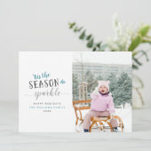 'C'est la saison pour étinceler les cartes de Noël (Debout devant)