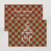 'C'est la saison pour être marié Red Plaid RSVP (Devant / Derrière)