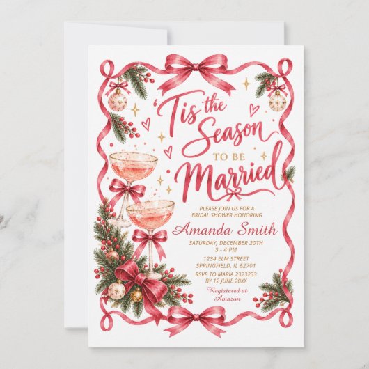 C'est la saison pour être mariée Invitation de mar (Devant)