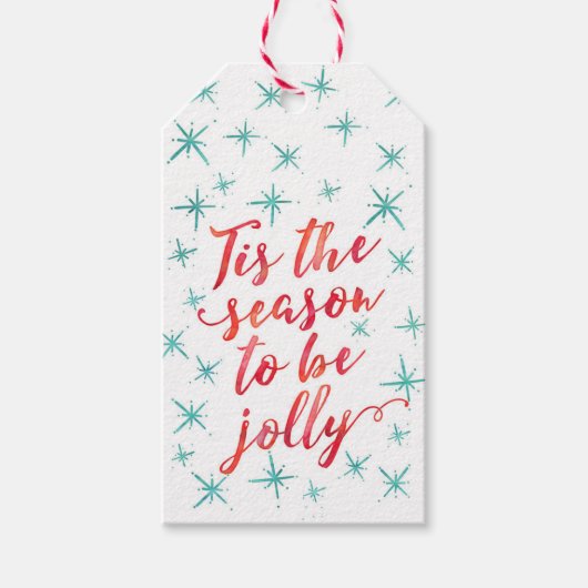 C'est la saison Snowflake étiquettes cadeaux (Devant)