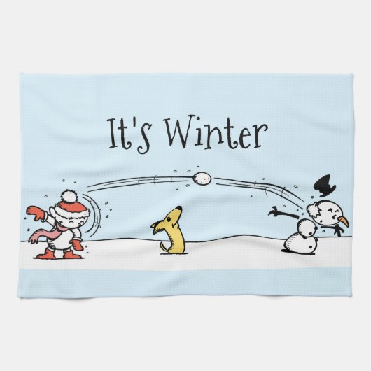 C'est la serviette de cuisine Winter (Horizontal)