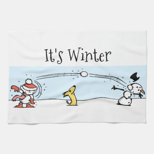 C'est la serviette de cuisine Winter (Horizontal)