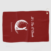 C'est la serviette de golf rouge O'Clock (Horizontal)