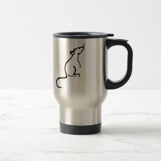 C'est la tasse de logo du monde d'un rat (Droit)