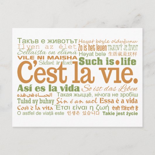C'est La Vie aangepaste briefkaarten (Voorkant)