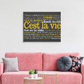 C'est La Vie aangepaste canvas afdrukken (Insitu (Woonkamer))