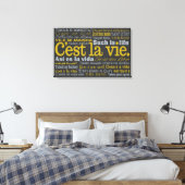 C'est La Vie aangepaste canvas afdrukken (Insitu (Slaapkamer))