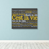 C'est La Vie aangepaste canvas afdrukken (Insitu (Houten vloer))