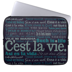C'est La Vie aangepaste laptophoezen Laptop Sleeve