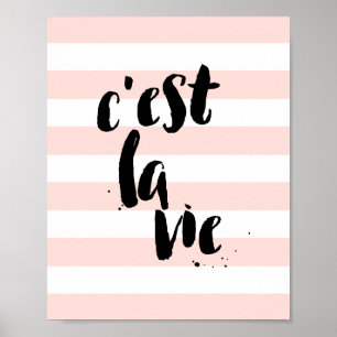 C'est La Vie  afdrukken Poster
