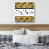 C'est La Vie Canvas Print (Insitu (Slaapkamer))