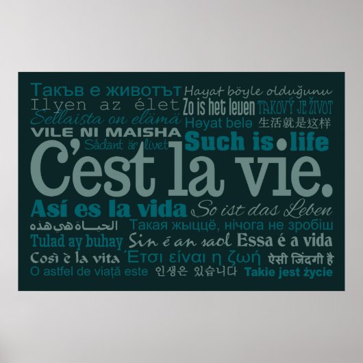 C'est La Vie custom poster (Voorkant)