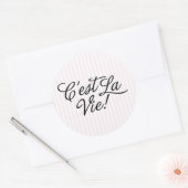 C'est La Vie Frans Parijs Thema Frankrijk Ronde Sticker (Envelop)