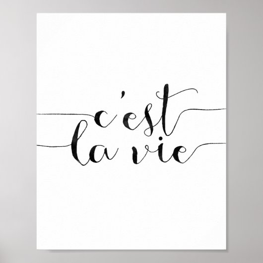 C'est La Vie Poster (Voorkant)