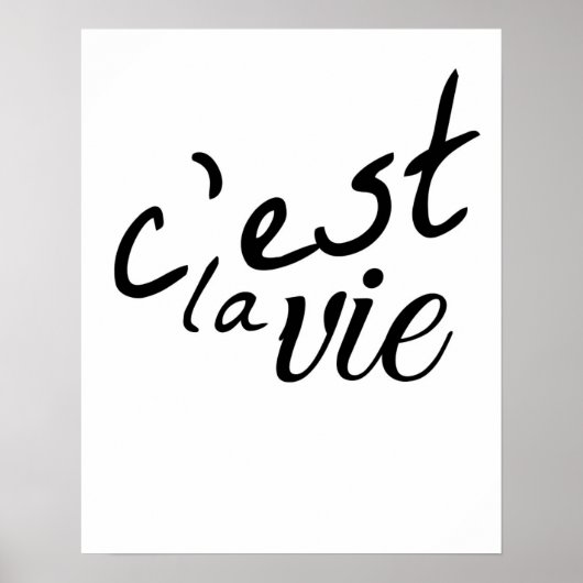 C'est La Vie Poster (Voorkant)
