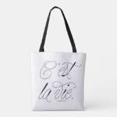 C'est La Vie Quote Chic Typography Custom Draagtas (Achterkant)