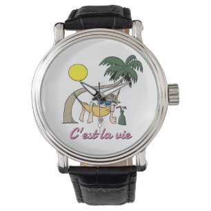 C'est La Vie - Zo is het leven grappige hangmat Ca Horloge