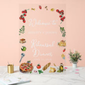 C'est l'amore Panneau de bienvenue à la soirée de  (Mariage)