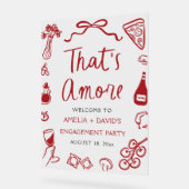 C'est l'Amore Rouge Bienvenue à la soirée de fianç (Angle)