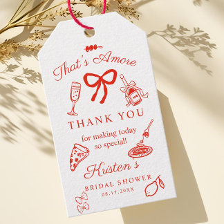 C'est l'Amour Étiquette de Cadeau de Fête de Maria