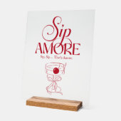 C'est l'amour Rouge Mariage main levée (Angle)