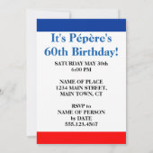C'est le 60e anniversaire de Pepere Invitation du  (Dos)