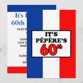 C'est le 60e anniversaire de Pepere Invitation du  (Devant / Derrière)