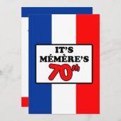 C'est le 70e anniversaire de Memere Invitation du (Devant / Derrière)