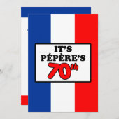 C'est le 70e anniversaire de Pepere Invitation du (Devant / Derrière)