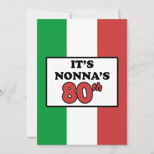 C'est le 80ème anniversaire de Nonna Invitation du (Devant)