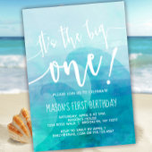 C'est le Big One Wave 1st Birthday Invitation Surf