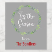 C'est le Étiquette de vin de saison (Étiquettes simples)