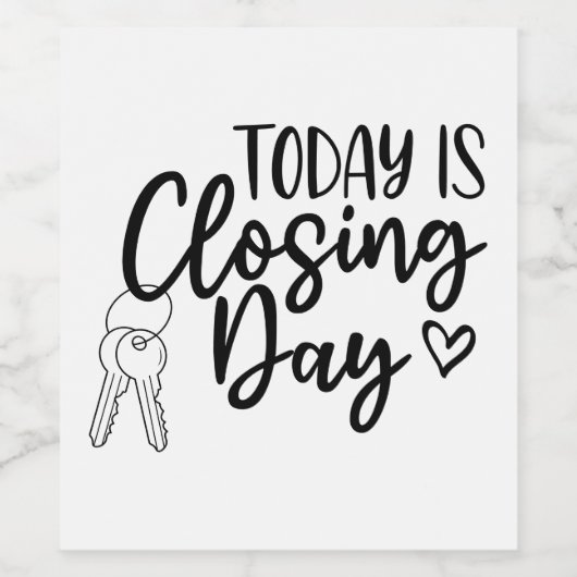 C'est le jour de fermeture Étiquette de vin pour l (Étiquettes simples)