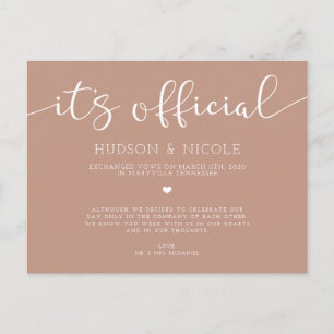 C'est le Mariage officiel du Elopement Faire-part