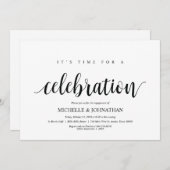 C'est le moment de célébrer, les invitations du Pa (Devant / Derrière)