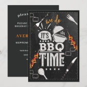 C'est le temps de BBQ We Do Invitation pour la fêt (Devant / Derrière)