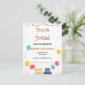 C'est le temps de la fête Invitation d'anniversair (Debout devant)