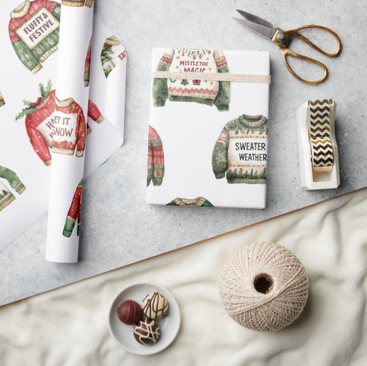 C'est le temps des pulls ! Papier cadeau (Artisanat)