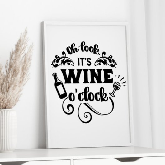 C'est le vin de l'horloge Poster