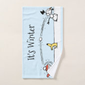 C'est l'ensemble de serviettes de bain d'hiver (Serviette à main)