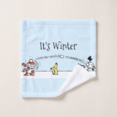 C'est l'ensemble de serviettes de bain d'hiver (Gant de toilette)