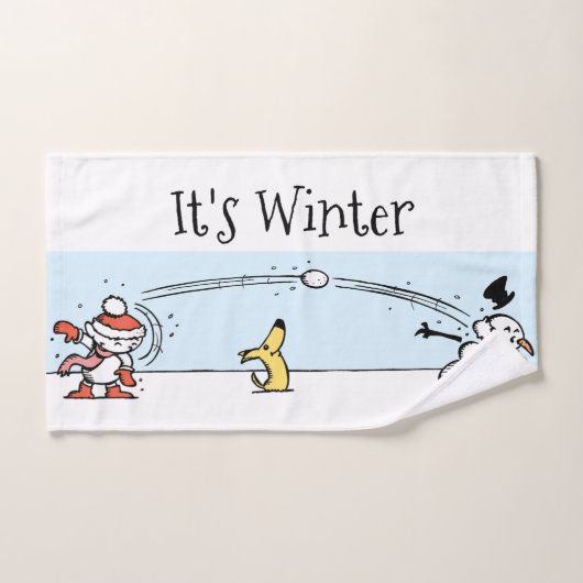 C'est l'ensemble de serviettes de bain d'hiver (Serviette à main)